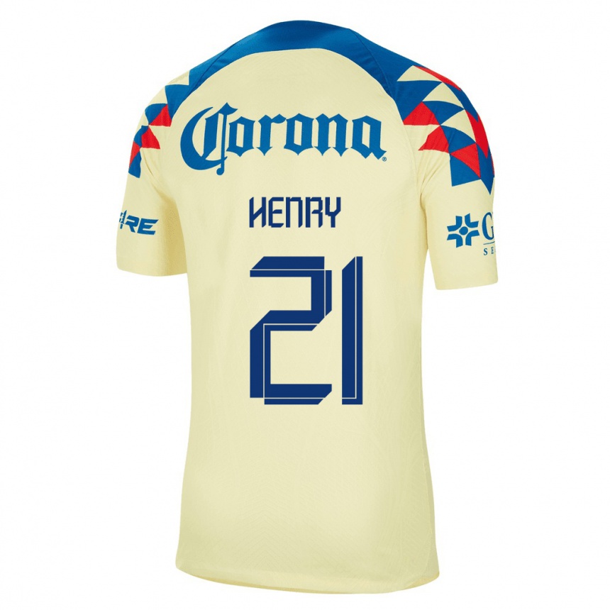 Hombre Fútbol Camiseta Henry Martin #21 Amarillo 1ª Equipación 2023/24