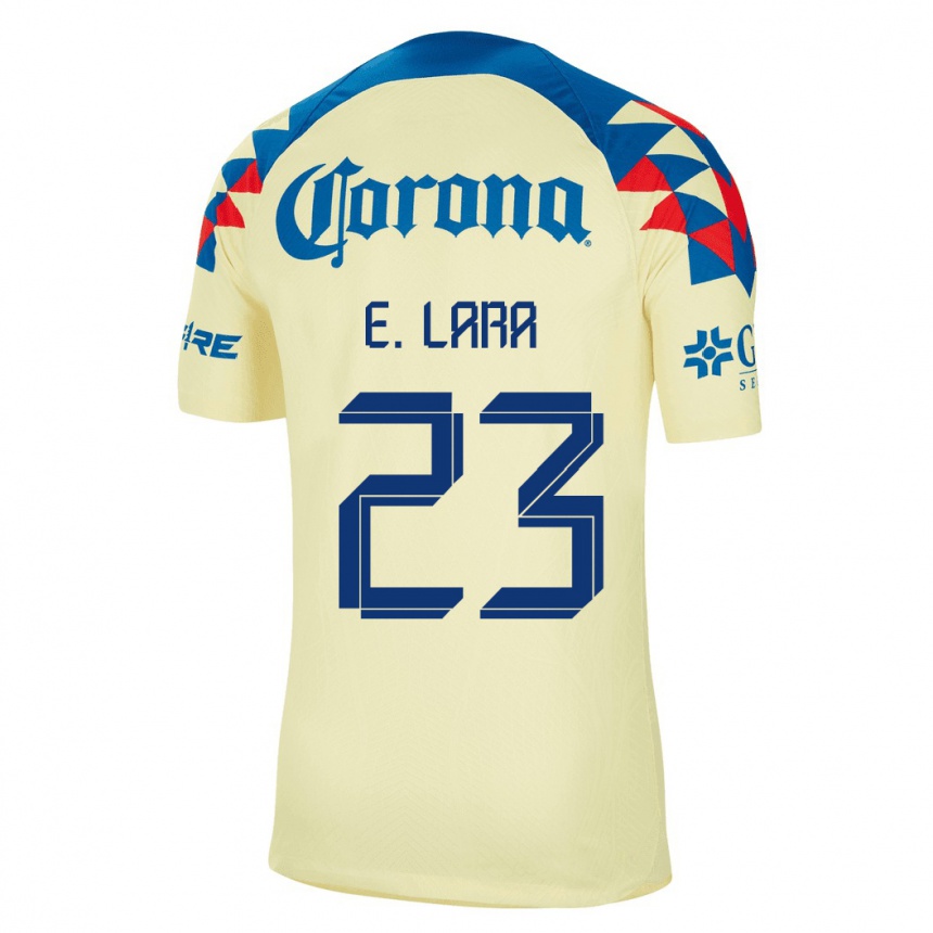 Hombre Fútbol Camiseta Emilio Lara #23 Amarillo 1ª Equipación 2023/24