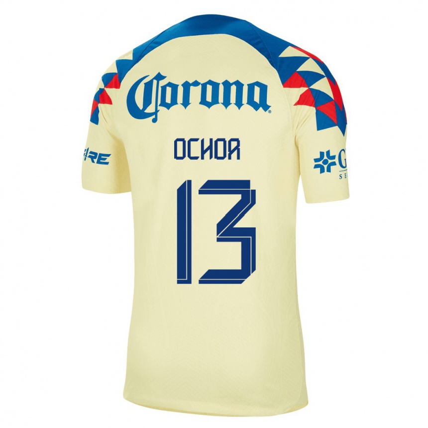 Hombre Fútbol Camiseta Guillermo Ochoa #13 Amarillo 1ª Equipación 2023/24
