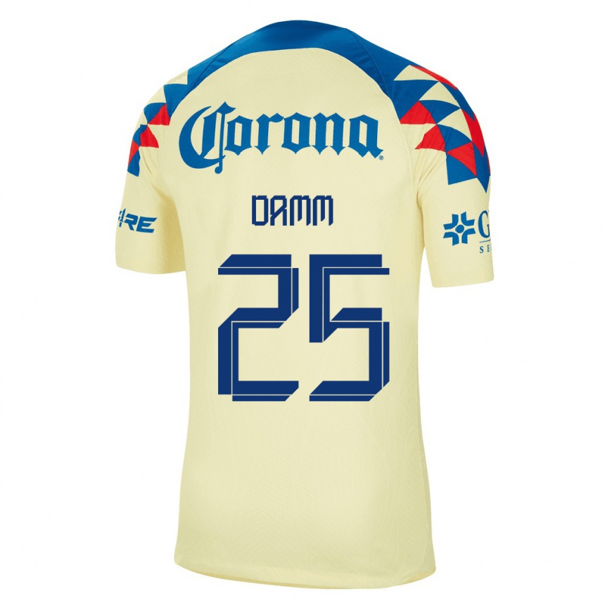 Hombre Fútbol Camiseta Jurgen Damm #25 Amarillo 1ª Equipación 2023/24