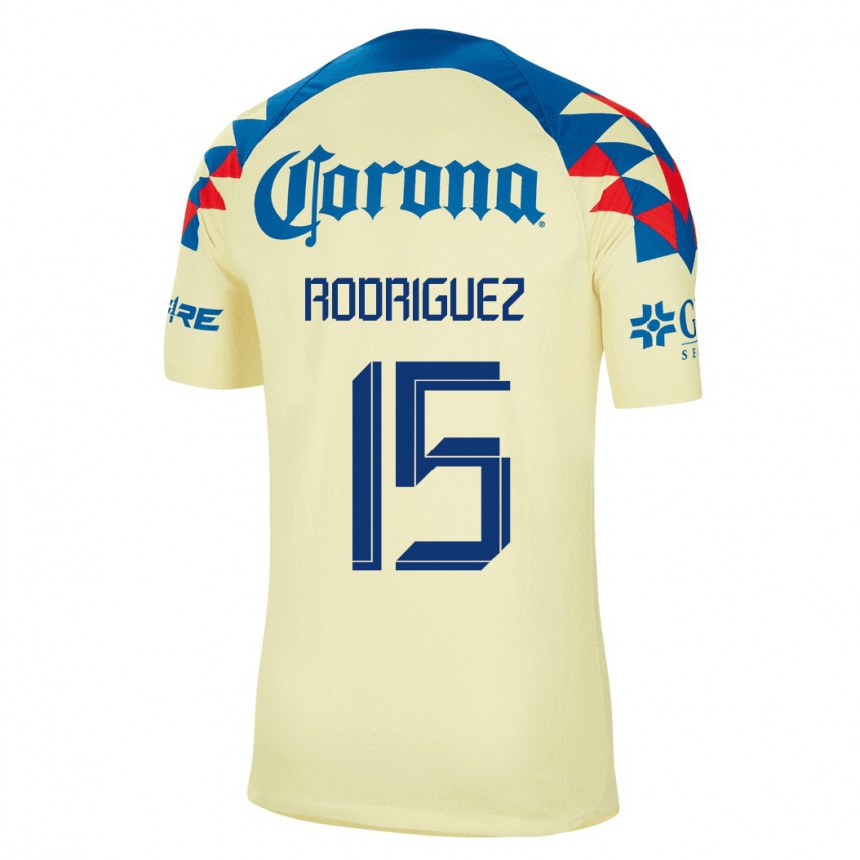 Hombre Fútbol Camiseta Kimberly Rodriguez #15 Amarillo 1ª Equipación 2023/24