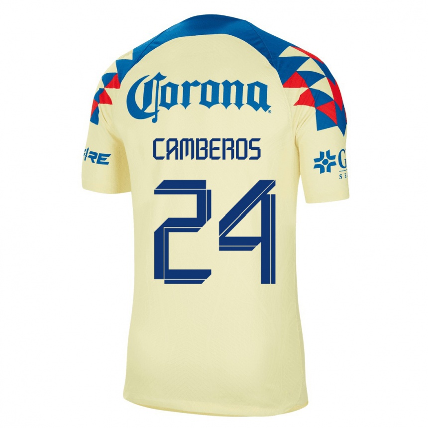 Hombre Fútbol Camiseta Scarlett Camberos #24 Amarillo 1ª Equipación 2023/24
