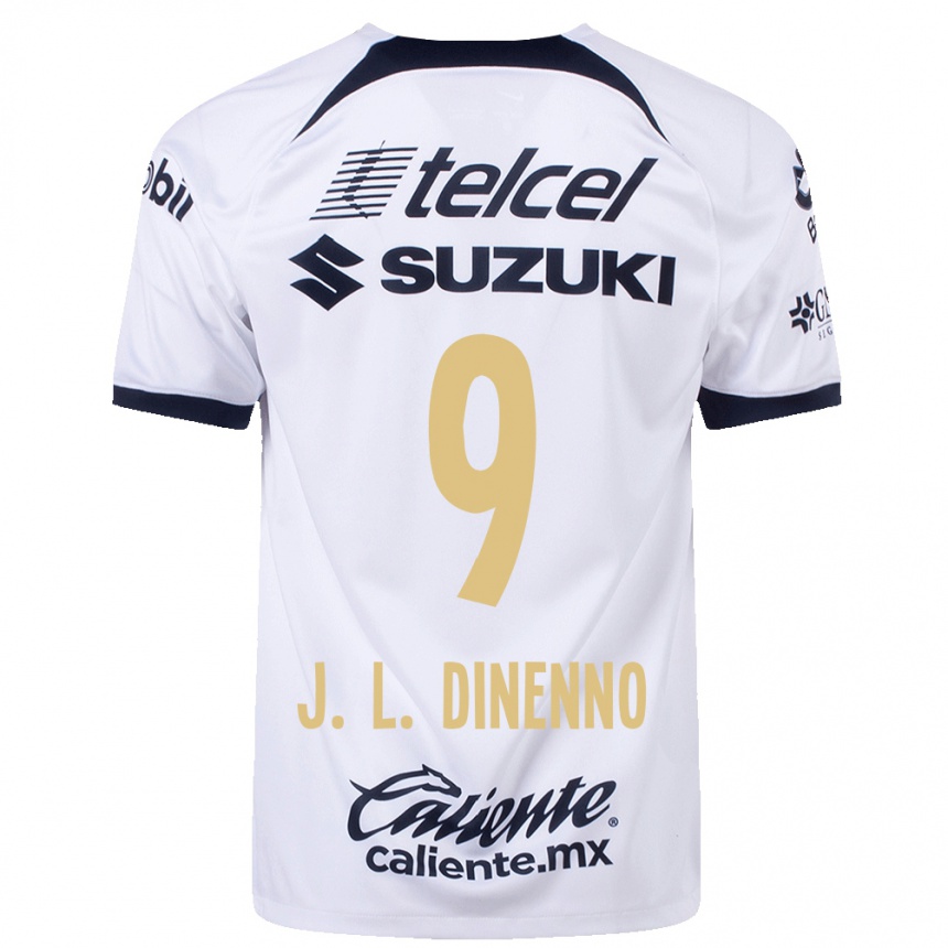 Hombre Fútbol Camiseta Juan Dinenno #9 Blanco 1ª Equipación 2023/24