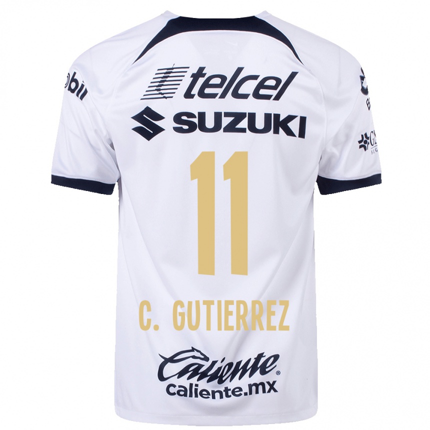 Hombre Fútbol Camiseta Carlos Gutierrez #11 Blanco 1ª Equipación 2023/24