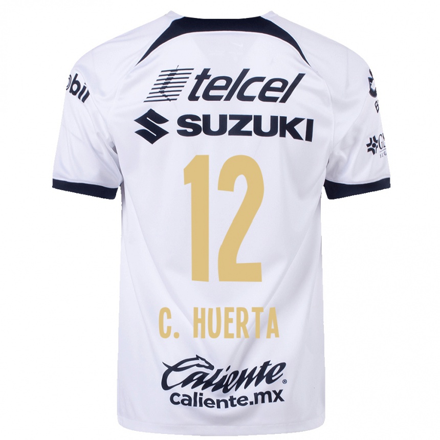 Hombre Fútbol Camiseta Cesar Huerta #12 Blanco 1ª Equipación 2023/24