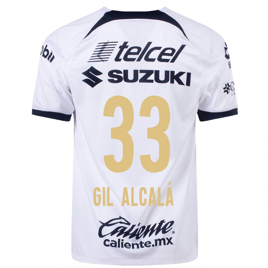 Hombre Fútbol Camiseta Gil Alcala #33 Blanco 1ª Equipación 2023/24