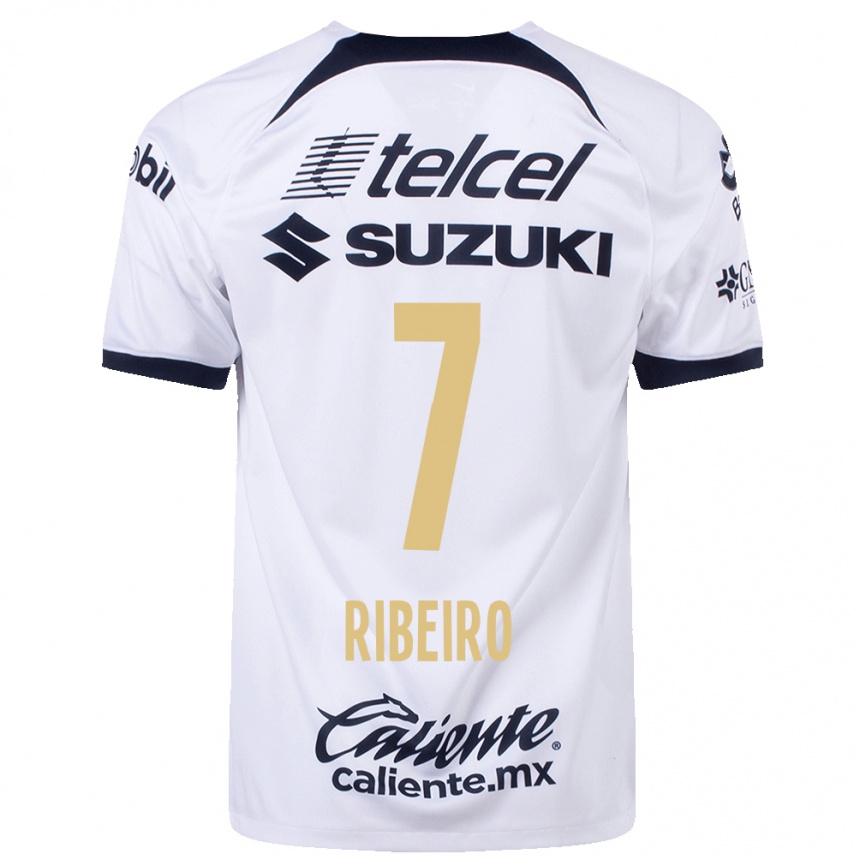 Hombre Fútbol Camiseta Stephanie Ribeiro #7 Blanco 1ª Equipación 2023/24