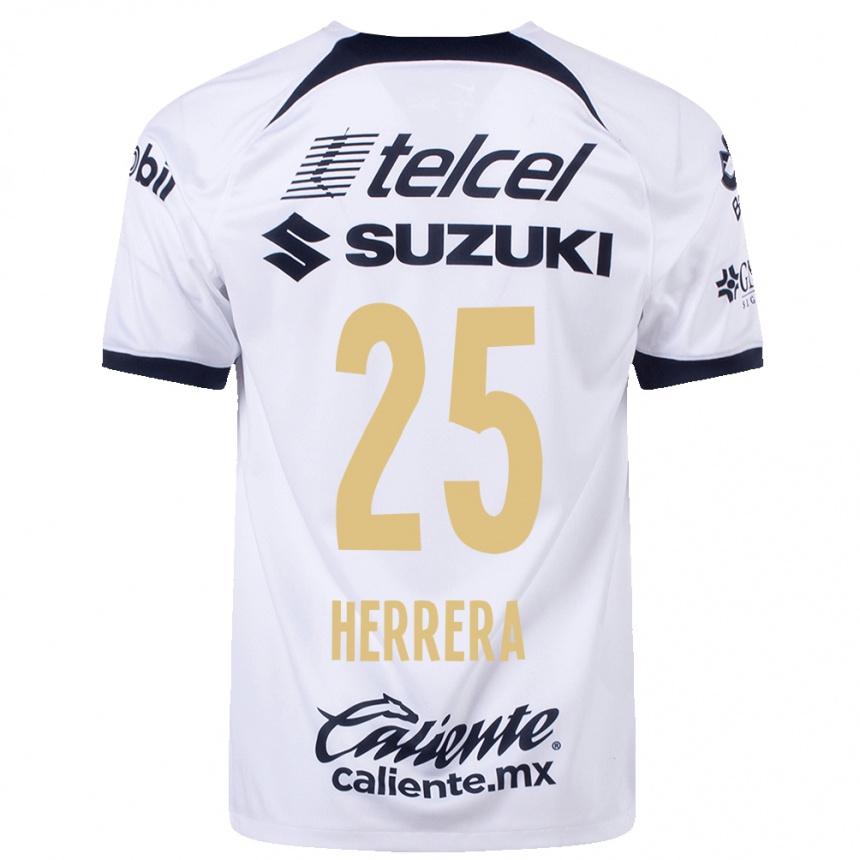 Hombre Fútbol Camiseta Laura Herrera #25 Blanco 1ª Equipación 2023/24