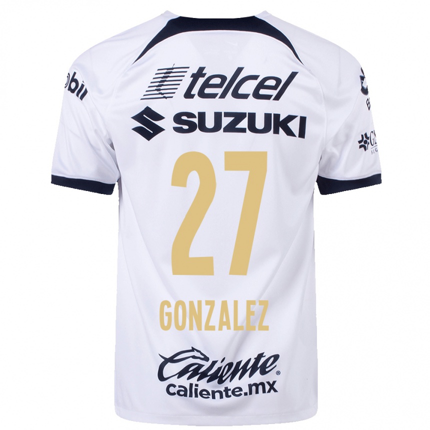 Hombre Fútbol Camiseta Heidi Gonzalez #27 Blanco 1ª Equipación 2023/24