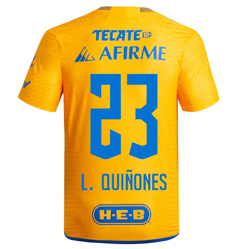 Hombre Fútbol Camiseta Luis Quinones #23 Amarillo 1ª Equipación 2023/24