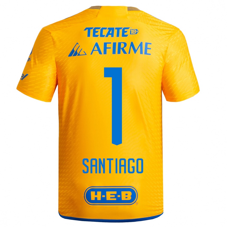 Hombre Fútbol Camiseta Cecilia Santiago #1 Amarillo 1ª Equipación 2023/24