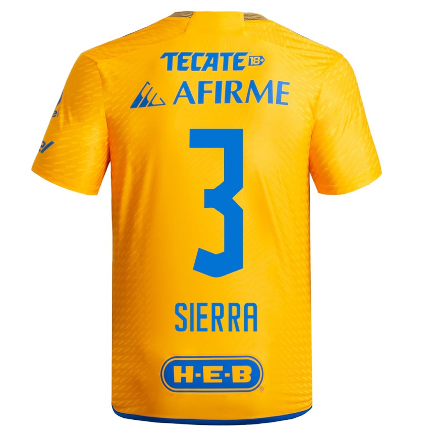 Hombre Fútbol Camiseta Bianca Sierra #3 Amarillo 1ª Equipación 2023/24