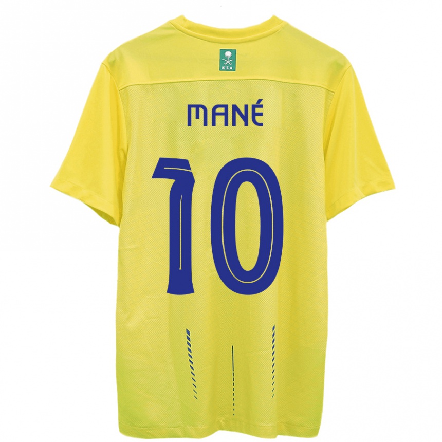 Hombre Fútbol Camiseta Sadio Mane #10 Amarillo 1ª Equipación 2023/24