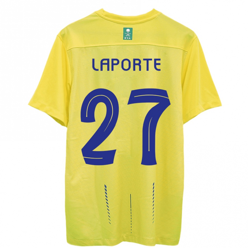 Hombre Fútbol Camiseta Aymeric Laporte #27 Amarillo 1ª Equipación 2023/24