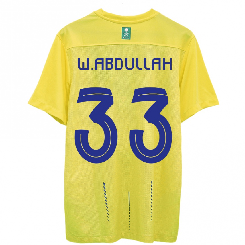 Hombre Fútbol Camiseta Waleed Abdullah #33 Amarillo 1ª Equipación 2023/24