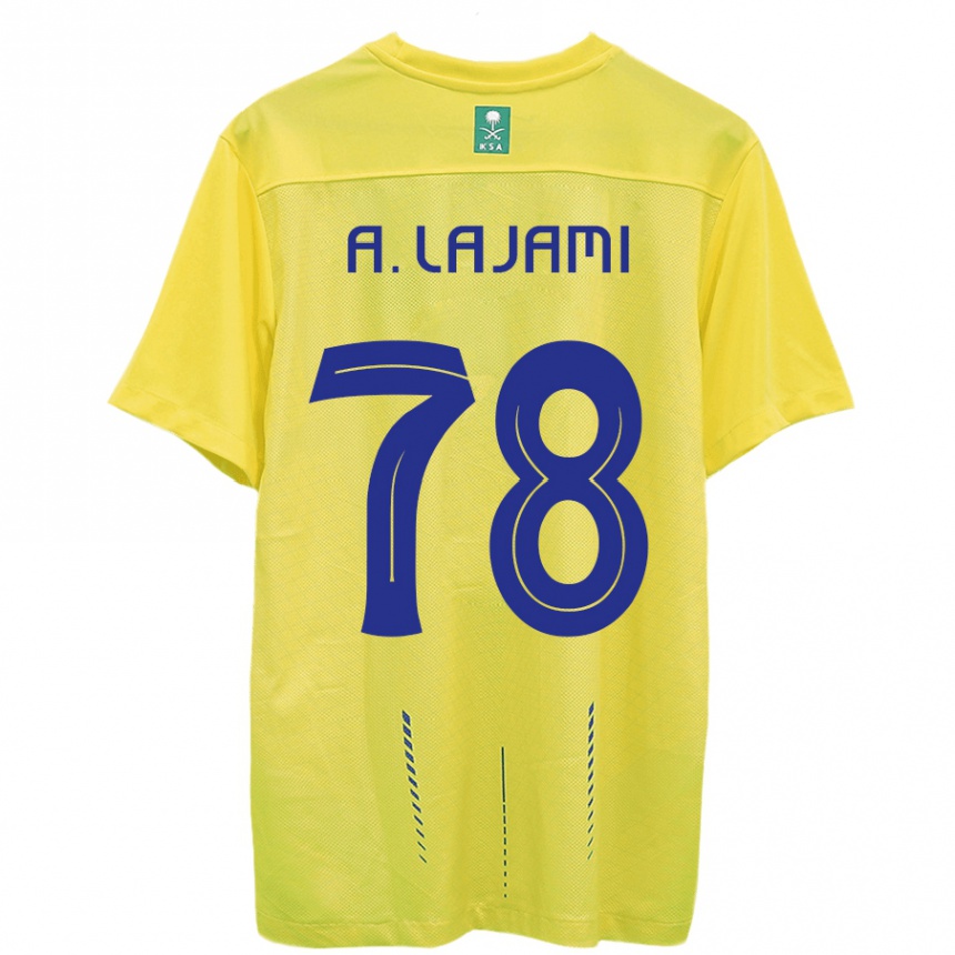 Hombre Fútbol Camiseta Ali Lajami #78 Amarillo 1ª Equipación 2023/24