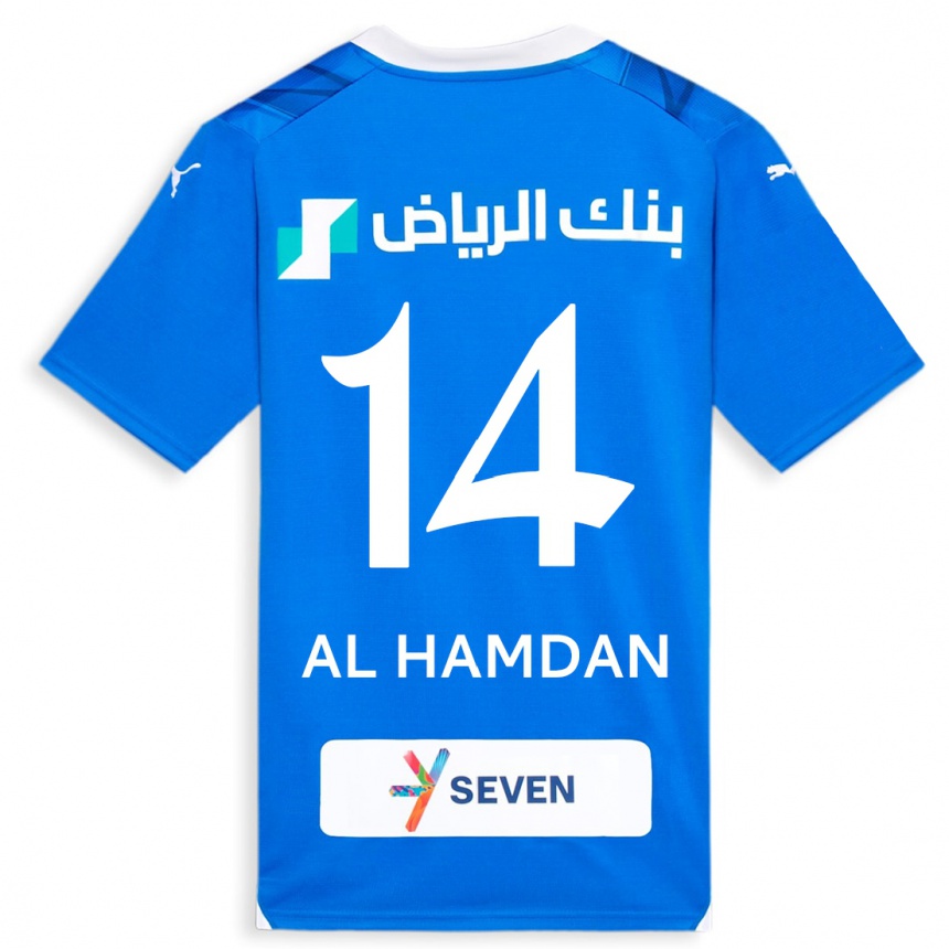 Hombre Fútbol Camiseta Abdullah Al-Hamdan #14 Azul 1ª Equipación 2023/24