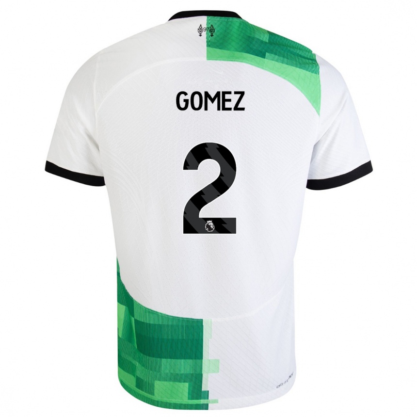 Hombre Fútbol Camiseta Joe Gomez #2 Blanco Verde 2ª Equipación 2023/24