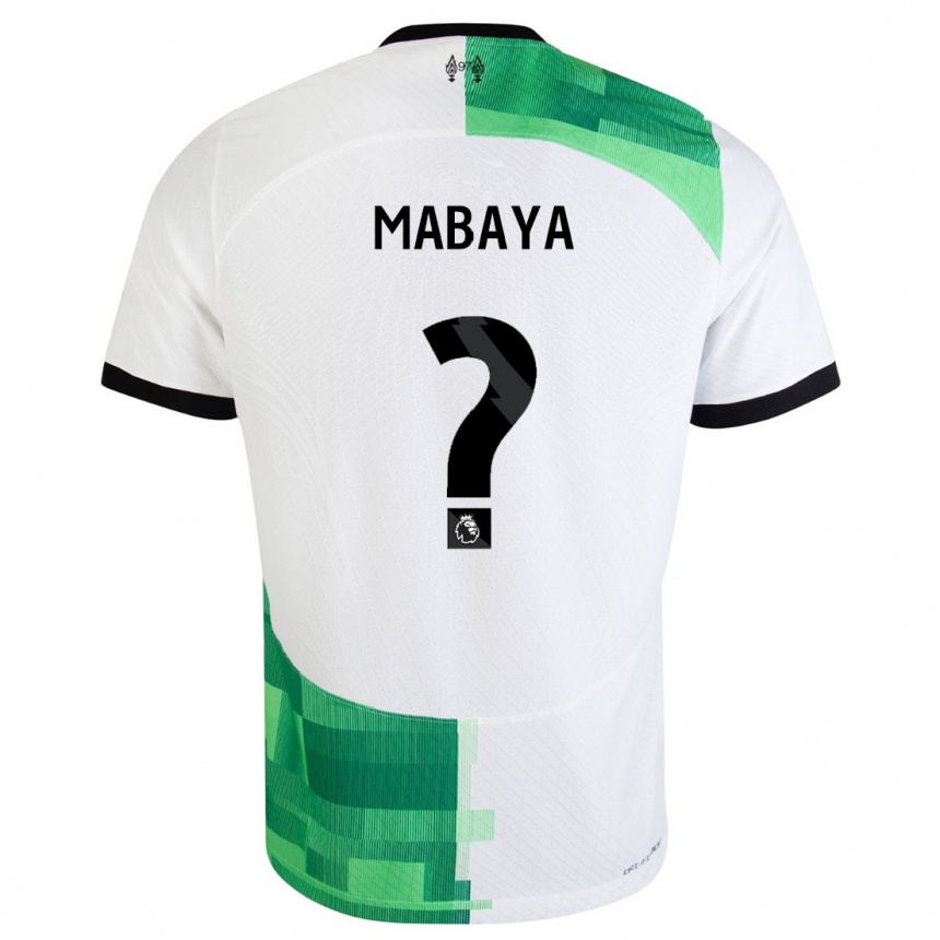 Hombre Fútbol Camiseta Isaac Mabaya #0 Blanco Verde 2ª Equipación 2023/24