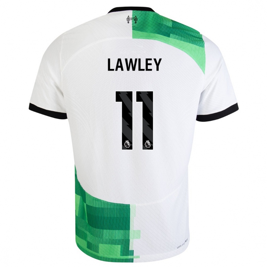 Hombre Fútbol Camiseta Melissa Lawley #11 Blanco Verde 2ª Equipación 2023/24