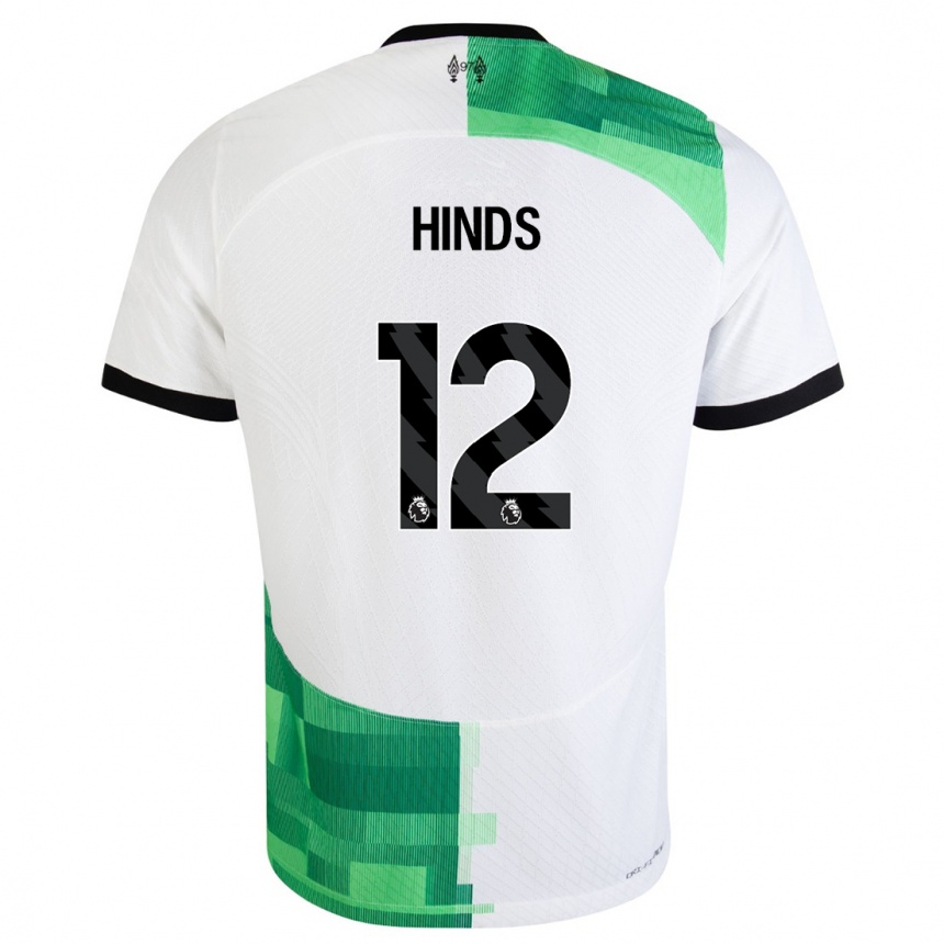 Hombre Fútbol Camiseta Taylor Hinds #12 Blanco Verde 2ª Equipación 2023/24