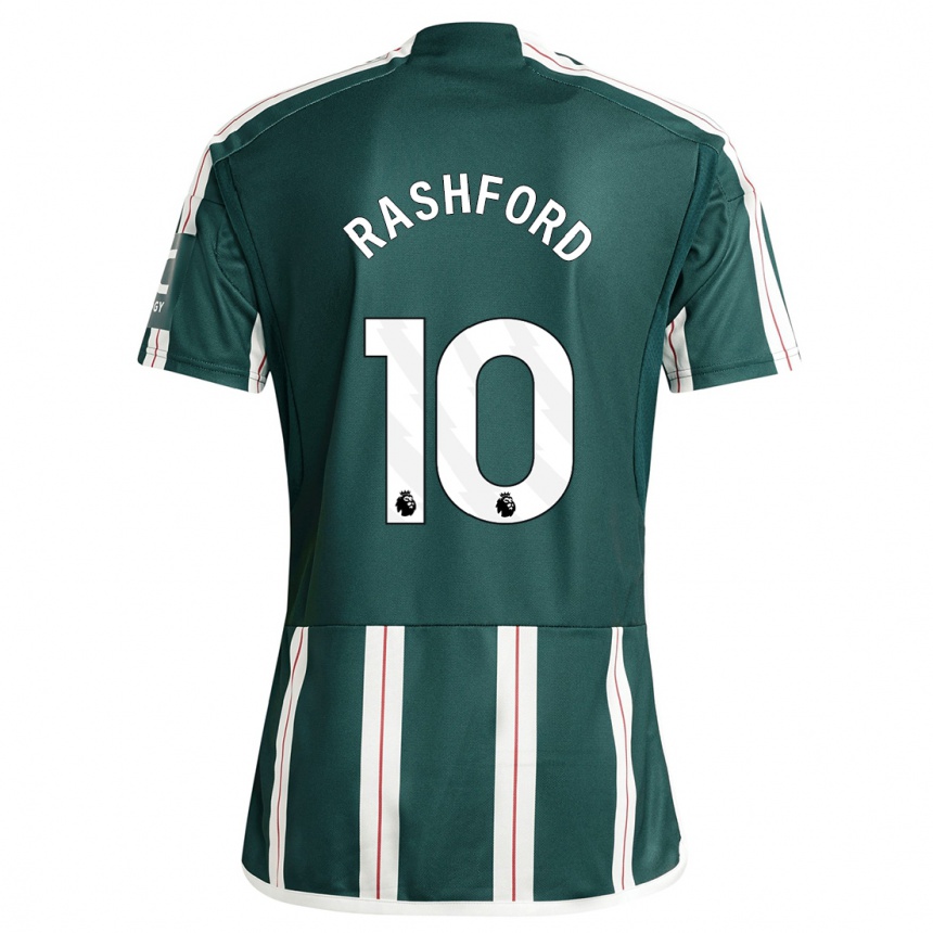 Hombre Fútbol Camiseta Marcus Rashford #10 Verde Oscuro 2ª Equipación 2023/24