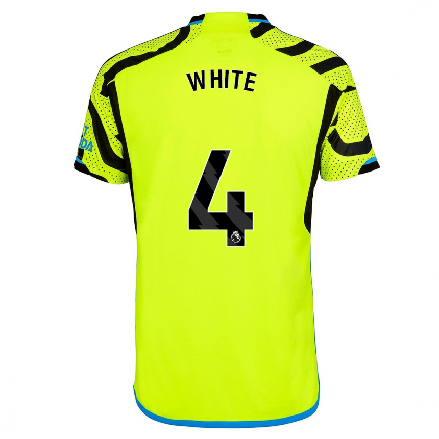 Hombre Fútbol Camiseta Ben White #4 Amarillo 2ª Equipación 2023/24