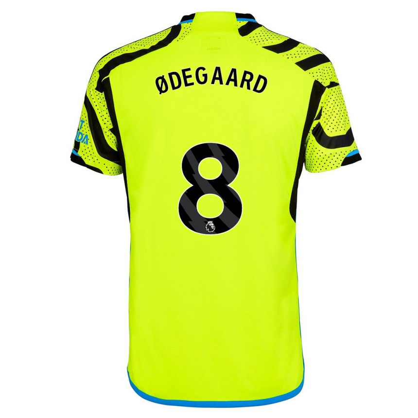 Hombre Fútbol Camiseta Martin Odegaard #8 Amarillo 2ª Equipación 2023/24