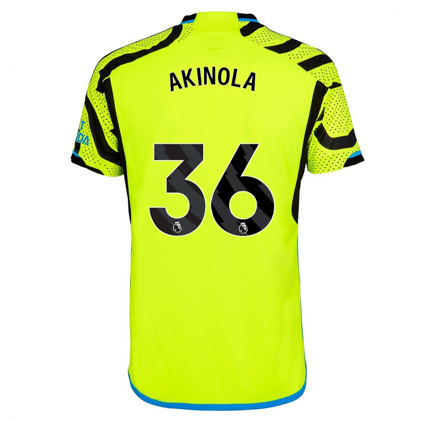 Hombre Fútbol Camiseta Tim Akinola #36 Amarillo 2ª Equipación 2023/24