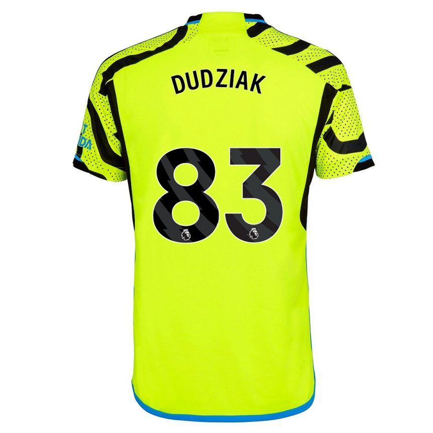 Hombre Fútbol Camiseta Harrison Dudziak #83 Amarillo 2ª Equipación 2023/24