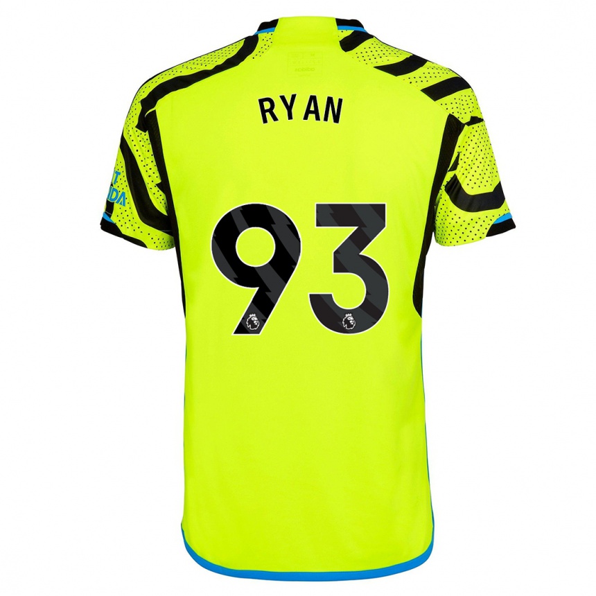 Hombre Fútbol Camiseta Kamarni Ryan #93 Amarillo 2ª Equipación 2023/24