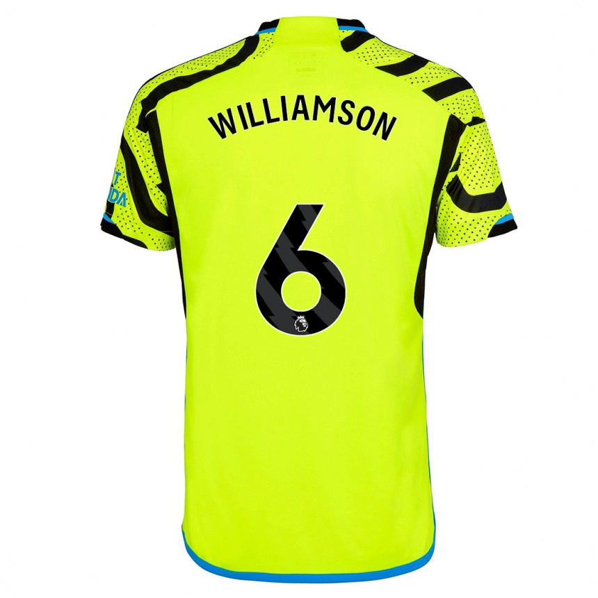 Hombre Fútbol Camiseta Leah Williamson #6 Amarillo 2ª Equipación 2023/24