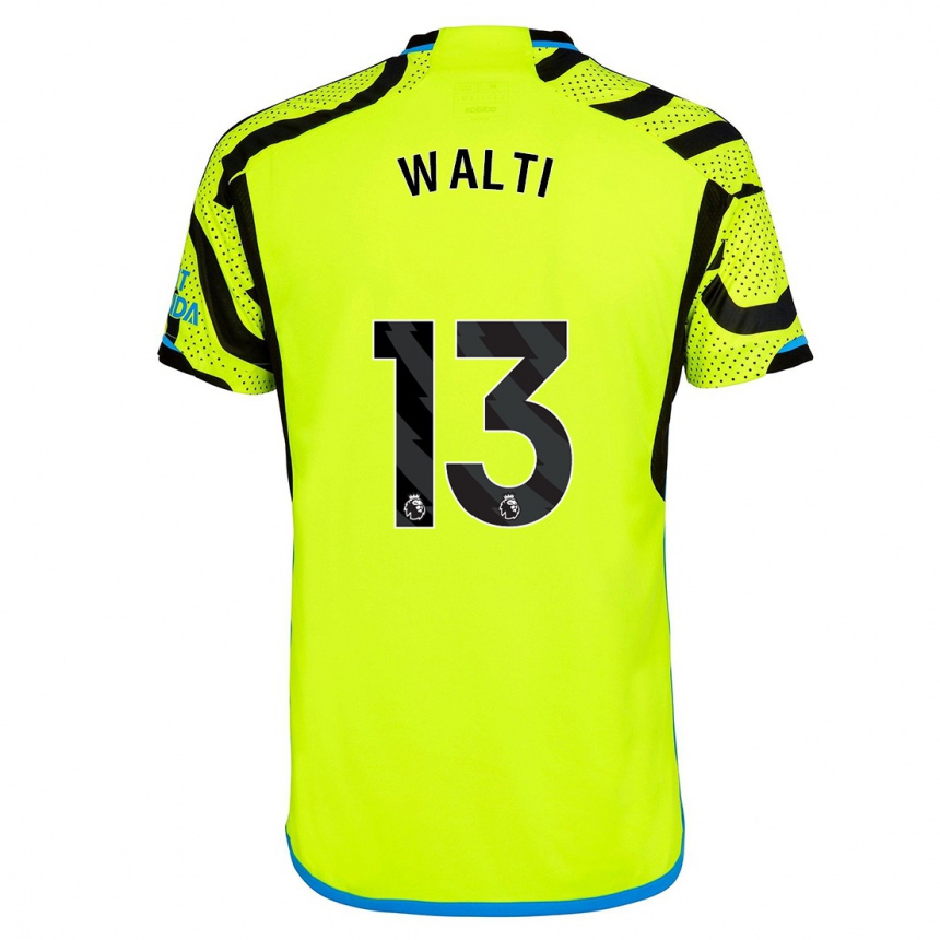 Hombre Fútbol Camiseta Lia Walti #13 Amarillo 2ª Equipación 2023/24