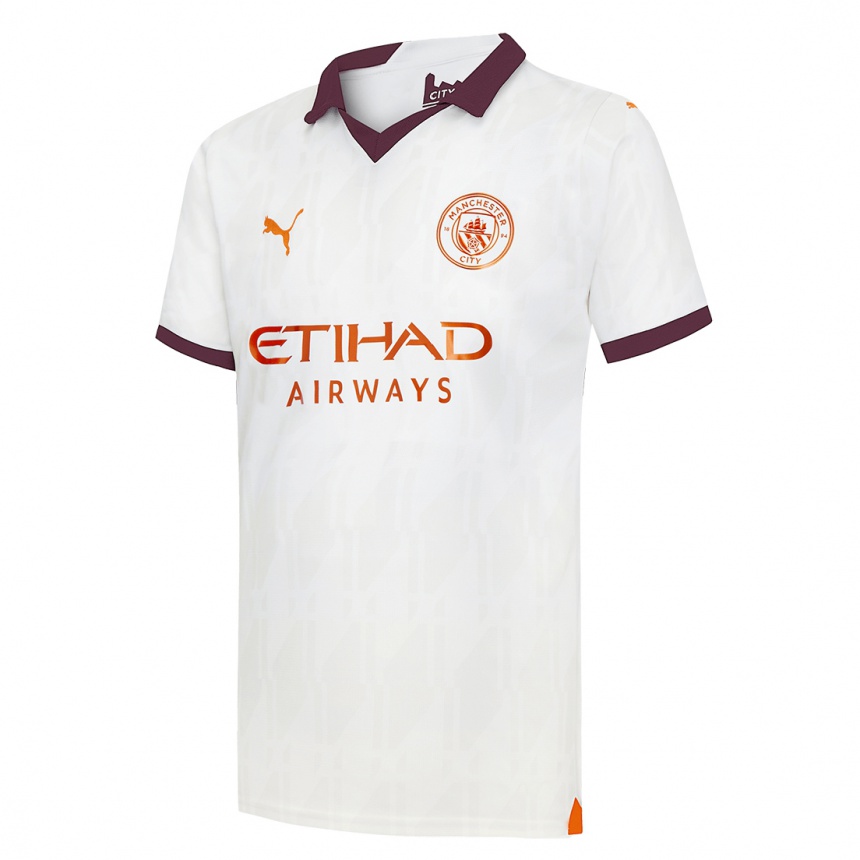 Hombre Fútbol Camiseta Phil Foden #47 Blanco 2ª Equipación 2023/24