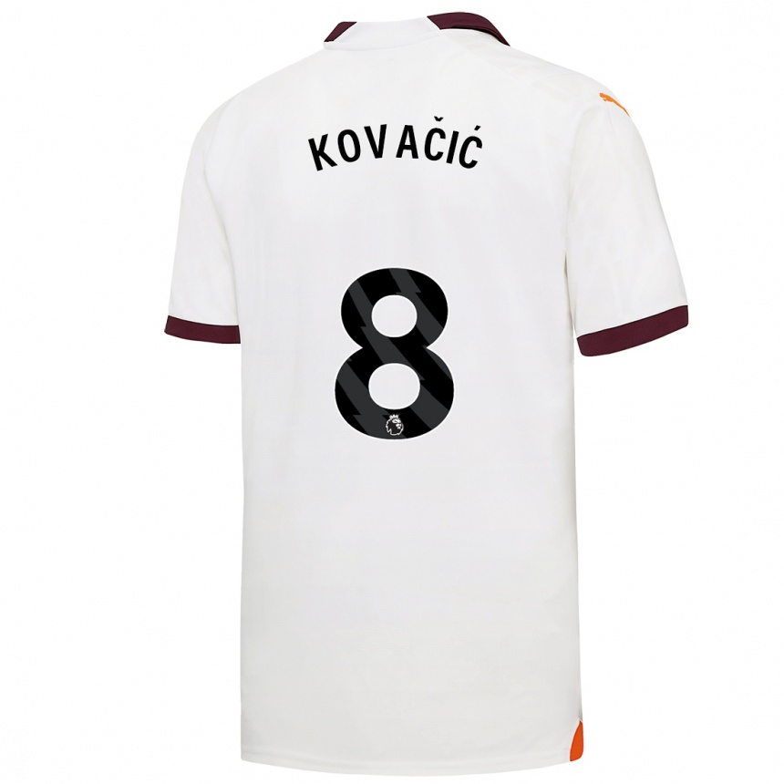 Hombre Fútbol Camiseta Mateo Kovacic #8 Blanco 2ª Equipación 2023/24