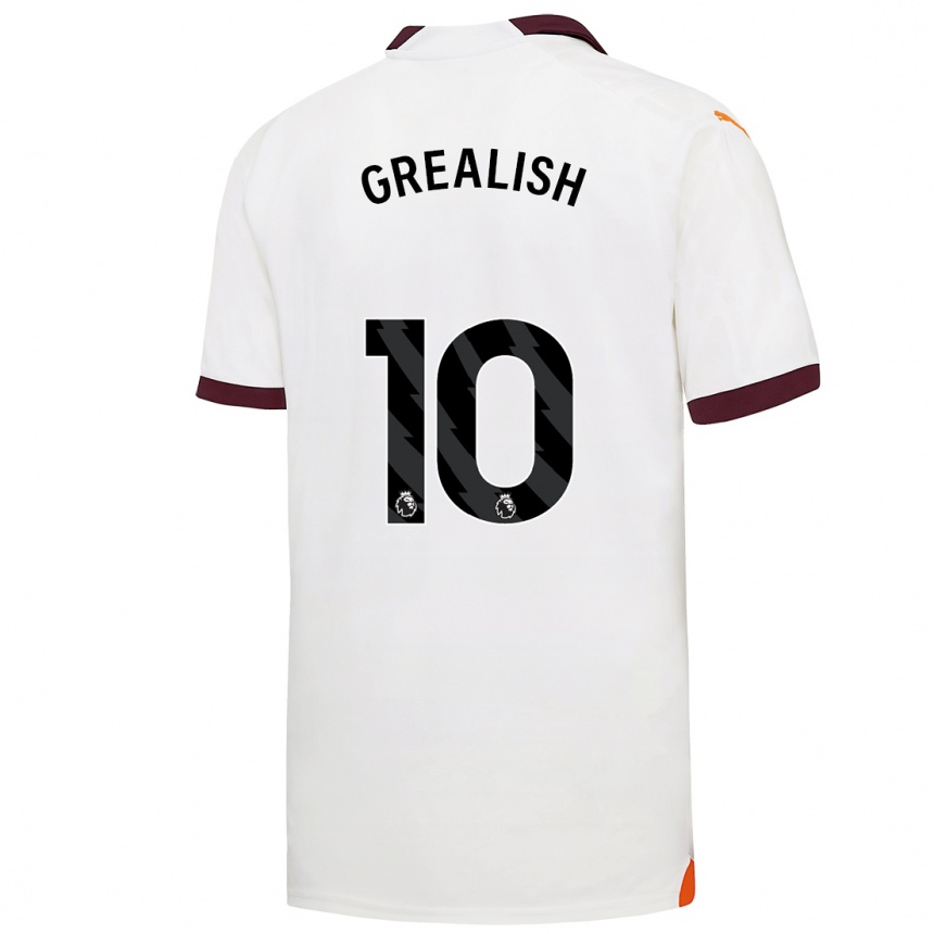Hombre Fútbol Camiseta Jack Grealish #10 Blanco 2ª Equipación 2023/24
