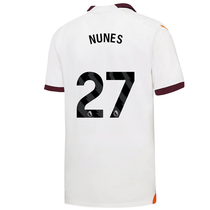 Hombre Fútbol Camiseta Matheus Nunes #27 Blanco 2ª Equipación 2023/24