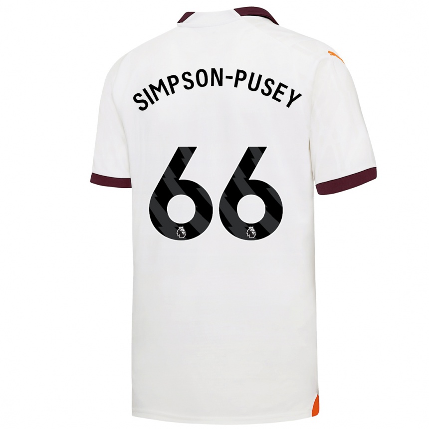 Hombre Fútbol Camiseta Jahmai Simpson-Pusey #66 Blanco 2ª Equipación 2023/24