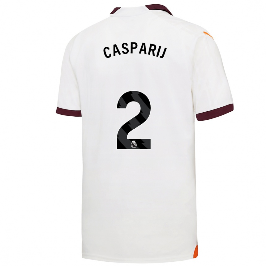 Hombre Fútbol Camiseta Kerstin Casparij #2 Blanco 2ª Equipación 2023/24