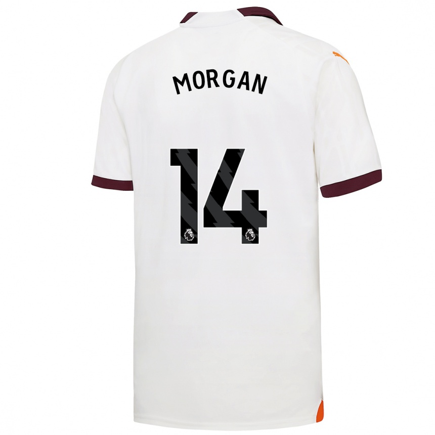 Hombre Fútbol Camiseta Esme Morgan #14 Blanco 2ª Equipación 2023/24