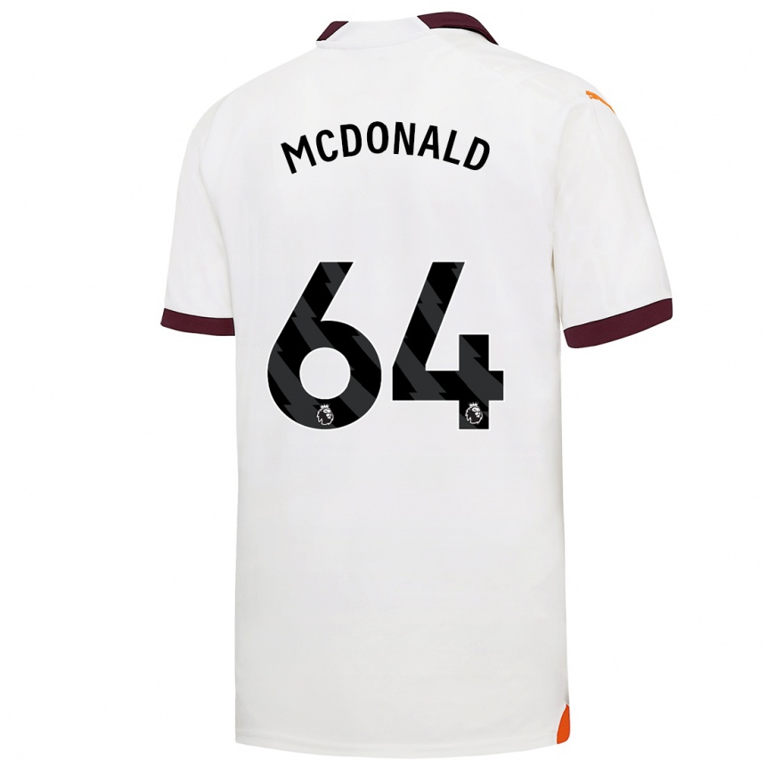 Hombre Fútbol Camiseta Rowan Mcdonald #64 Blanco 2ª Equipación 2023/24