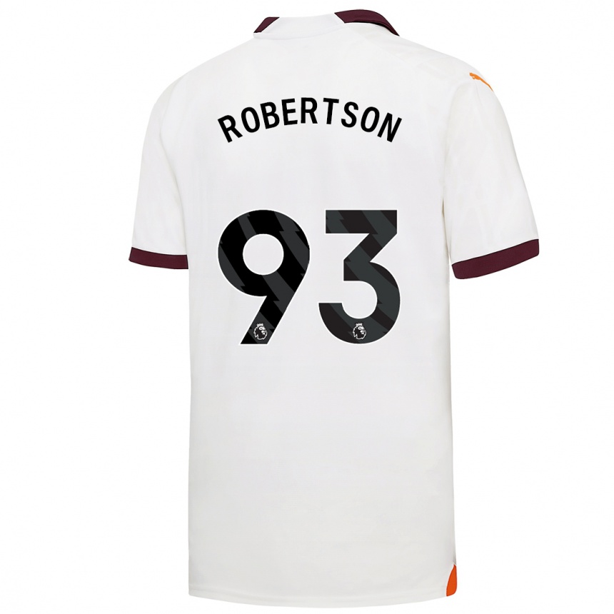 Hombre Fútbol Camiseta Alex Robertson #93 Blanco 2ª Equipación 2023/24