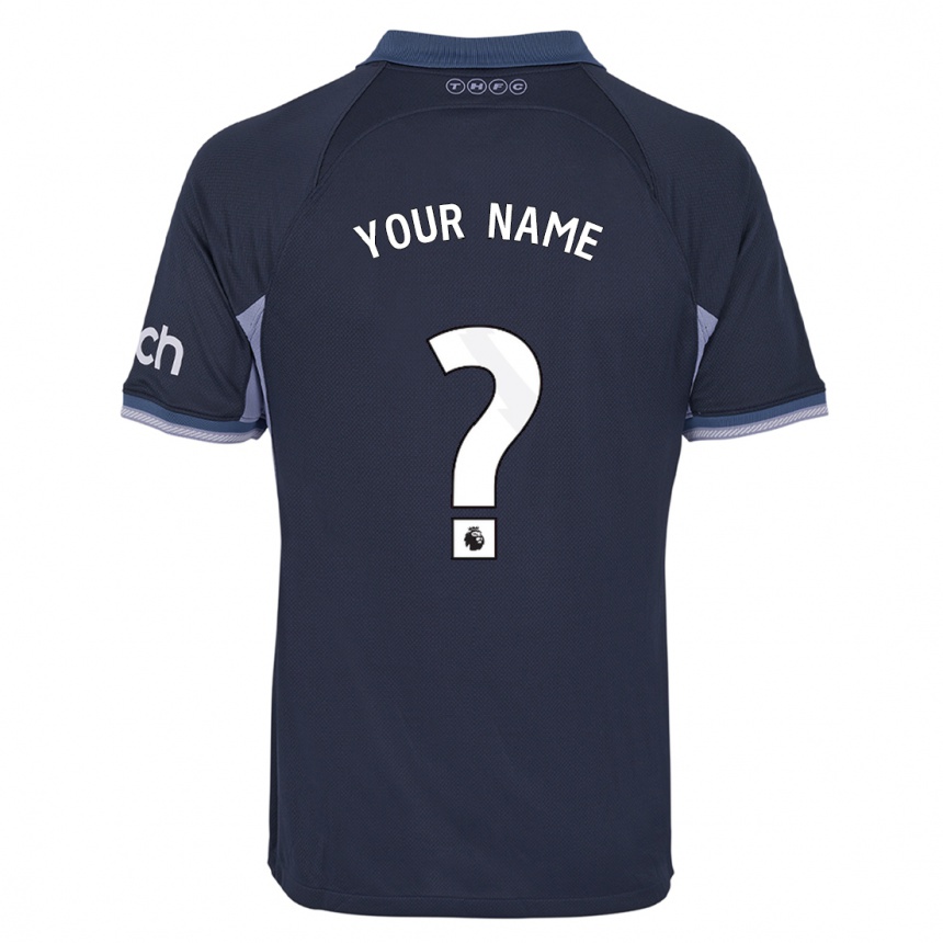 Hombre Fútbol Camiseta Su Nombre #0 Azul Oscuro 2ª Equipación 2023/24