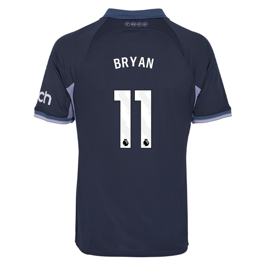 Hombre Fútbol Camiseta Bryan Gil #11 Azul Oscuro 2ª Equipación 2023/24