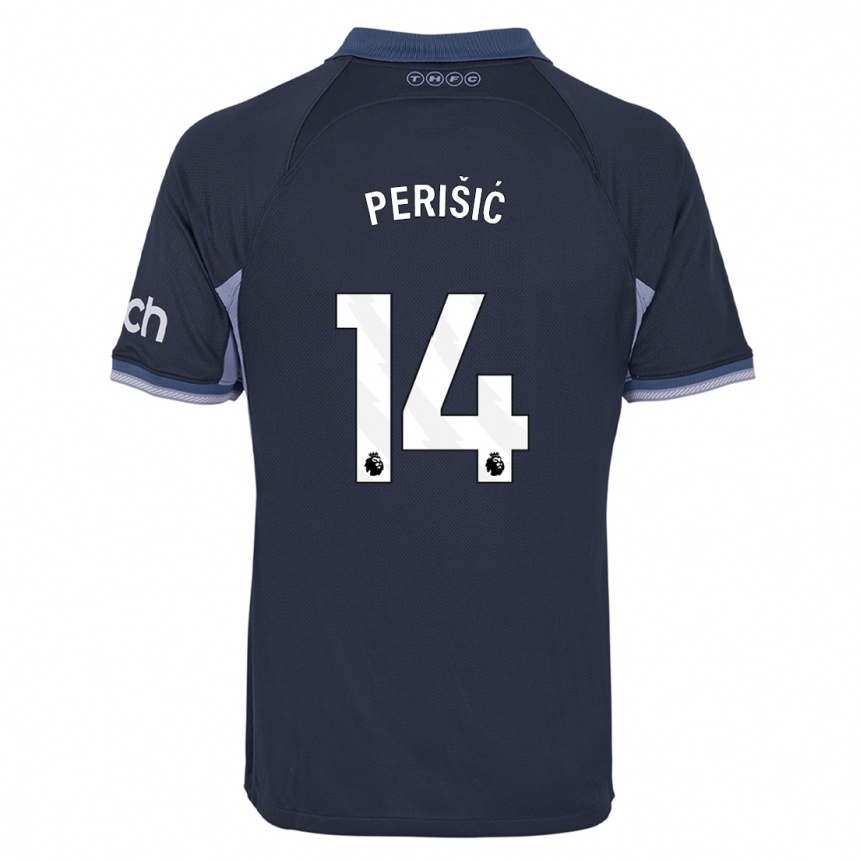 Hombre Fútbol Camiseta Ivan Perisic #14 Azul Oscuro 2ª Equipación 2023/24