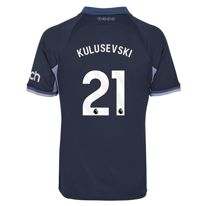 Hombre Fútbol Camiseta Dejan Kulusevski #21 Azul Oscuro 2ª Equipación 2023/24