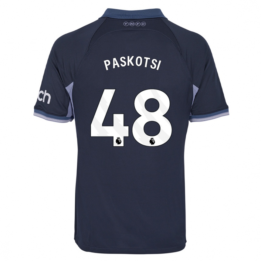 Hombre Fútbol Camiseta Maksim Paskotsi #48 Azul Oscuro 2ª Equipación 2023/24