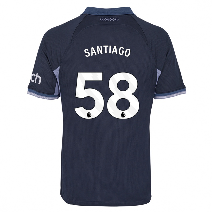 Hombre Fútbol Camiseta Yago Santiago #58 Azul Oscuro 2ª Equipación 2023/24