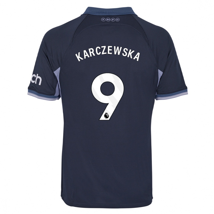 Hombre Fútbol Camiseta Nikola Karczewska #9 Azul Oscuro 2ª Equipación 2023/24