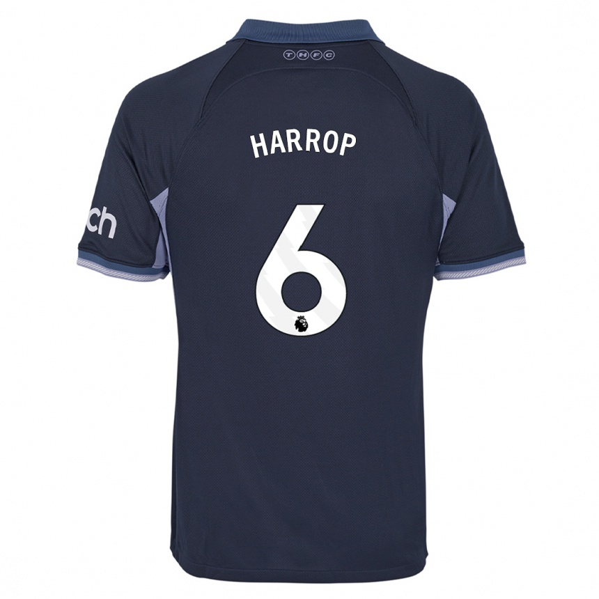 Hombre Fútbol Camiseta Kerys Harrop #6 Azul Oscuro 2ª Equipación 2023/24